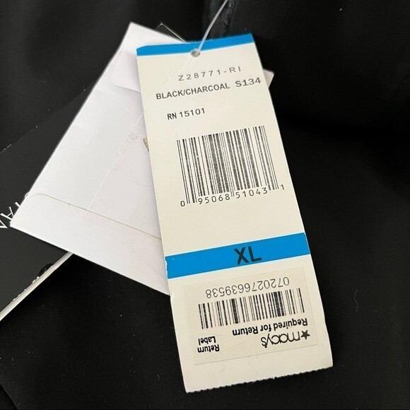 JONES New York Reversible Coat Jacket Black Charcoal Water Resistant Size XL NEW - Picture 12 of 14